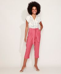 Calca-Feminina-Carrot-Cintura-Alta-com-Faixa-Rosa-Escuro-9949038-Rosa_Escuro_3
