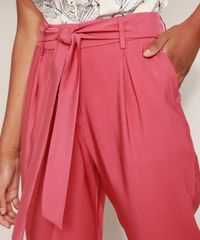 Calca-Feminina-Carrot-Cintura-Alta-com-Faixa-Rosa-Escuro-9949038-Rosa_Escuro_5