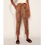 Calca-Feminina-Carrot-Estampada-Animal-Print-de-Onca-Cintura-Alta-Marrom-9957447-Marrom_1