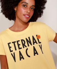 Blusa-Feminina--Eternal-Vacal--com-Nos-Manga-Curta-Decote-Redondo-Amarela-9959769-Amarelo_2