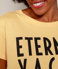 Blusa-Feminina--Eternal-Vacal--com-Nos-Manga-Curta-Decote-Redondo-Amarela-9959769-Amarelo_5