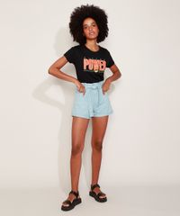 Camiseta-de-Moletinho-Feminina-Mulher-Maravilha-Manga-Curta-Decote-Redondo-Preta-9974097-Preto_3