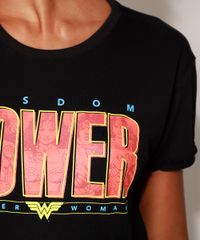 Camiseta-de-Moletinho-Feminina-Mulher-Maravilha-Manga-Curta-Decote-Redondo-Preta-9974097-Preto_6