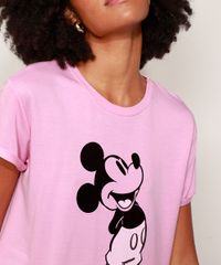 Camiseta-de-Moletinho-Feminina-Mickey-Manga-Curta-Decote-Redondo-Rosa-9974092-Rosa_2