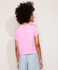 Camiseta-de-Moletinho-Feminina-Mickey-Manga-Curta-Decote-Redondo-Rosa-9974092-Rosa_4