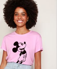 Camiseta-de-Moletinho-Feminina-Mickey-Manga-Curta-Decote-Redondo-Rosa-9974092-Rosa_6