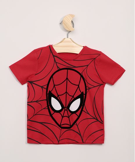 Camiseta-Infantil-Homem-Aranha-Florcado-Manga-Curta--Vermelha-9963400-Vermelho_1