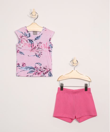 Conjunto-Infantil-Mundi-de-Regata-Estampada-Floral---Short-Rosa-9976074-Rosa_1