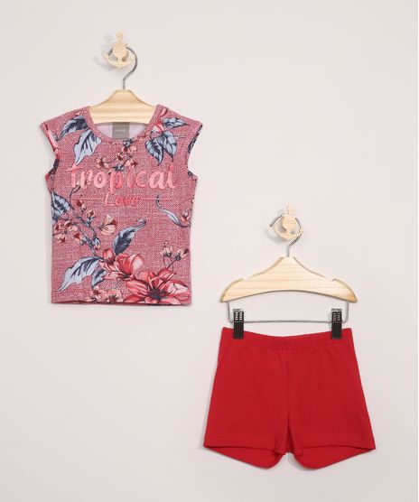 Conjunto-Infantil-Mundi-de-Regata-Estampada-Floral---Short-Vermelho-9976074-Vermelho_1