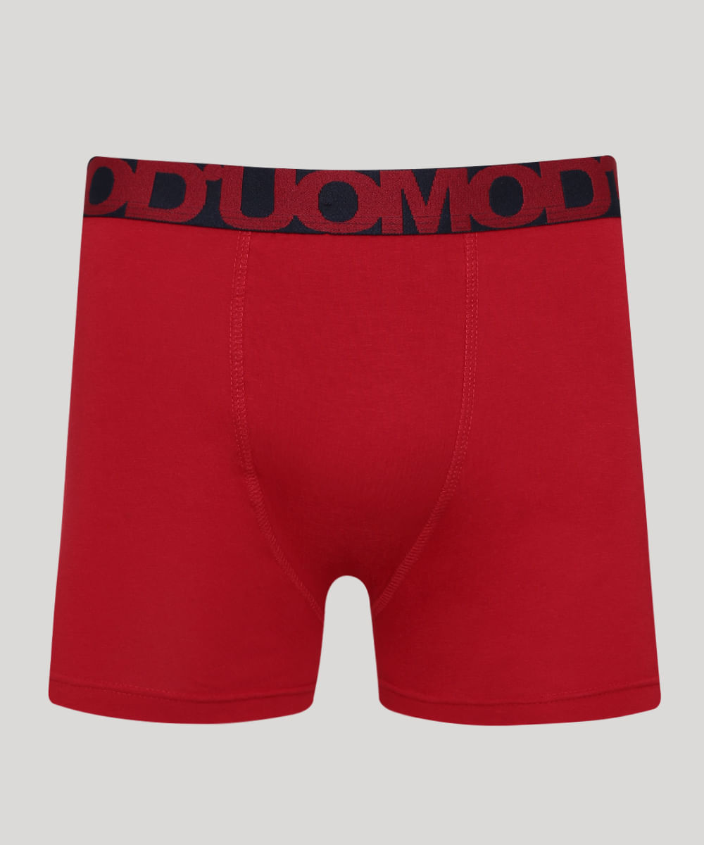 Cueca Masculina Duomo Boxer Vermelho