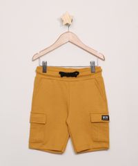 Bermuda-de-Moletom-Infantil-Cargo-Mostarda-9970039-Mostarda_1