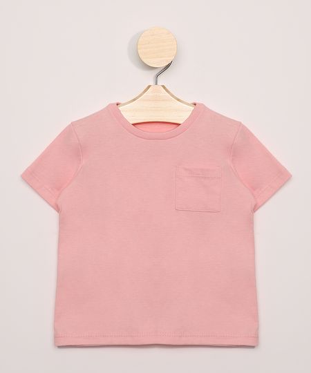 Camiseta-Infantil-Basica-com-Bolso-Manga-Curta--Rosa-Claro-8574313-Rosa_Claro_1