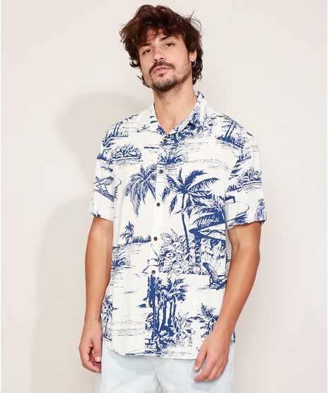 Camisa-Masculina-Estampada-Coqueiros-e-Ilhas-Manga-Curta-Off-White-9947513-Off_White_1