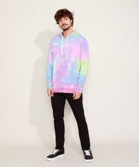 Blusao-de-Moletom-Estampado-Tie-Dye-com-Bolso-e-Capuz-Rosa-9956330-Rosa_3