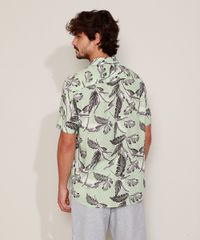 Camisa-Masculina-Estampada-Folhagem-Manga-Curta-Verde-Claro-9968726-Verde_Claro_2