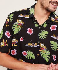 Camisa-Masculina-Estampada-Garfield-Manga-Curta-Preto-9968729-Preto_5