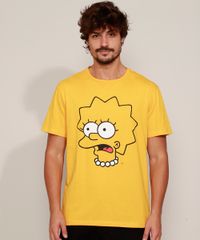 Camiseta-Masculina-Lisa-Simpson-Manga-Curta-Gola-Careca-Amarela-9973213-Amarelo_1