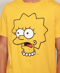 Camiseta-Masculina-Lisa-Simpson-Manga-Curta-Gola-Careca-Amarela-9973213-Amarelo_2