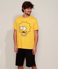 Camiseta-Masculina-Lisa-Simpson-Manga-Curta-Gola-Careca-Amarela-9973213-Amarelo_3