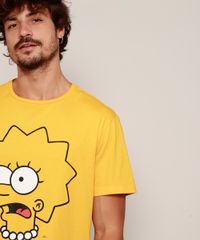 Camiseta-Masculina-Lisa-Simpson-Manga-Curta-Gola-Careca-Amarela-9973213-Amarelo_5