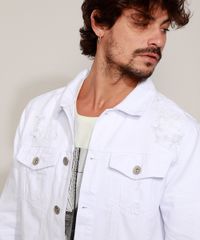 Jaqueta-de-Sarja-Masculina-Destroyed-com-Bolsos-Branca-9967166-Branco_6