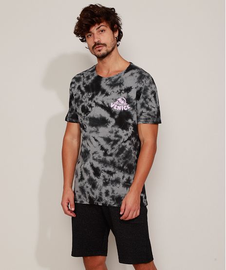 Camiseta-Masculina-Estampada-Tie-Dye-e-Caveira-Manga-Curta-Gola-Careca-Preta-8763015-Preto_1