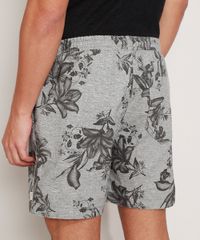 Bermuda-de-Sarja-Masculina-Reta-Estampada-Floral-Cinza-9967094-Cinza_2