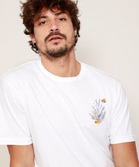 Camiseta-Masculina-Folhas-e-Flores-Manga-Curta-Gola-Careca-Branca-9970365-Branco_5