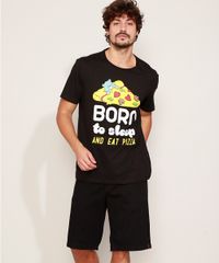 Camiseta-Masculina-Ursinhos-Carinhosos-Pizza-Manga-Curta-Gola-Careca-Preta-9973233-Preto_3