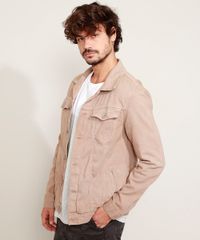 Jaqueta-de-Sarja-Masculina-com-Bolsos-e-Recortes-Bege-9966129-Bege_1