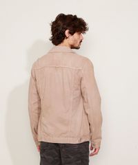 Jaqueta-de-Sarja-Masculina-com-Bolsos-e-Recortes-Bege-9966129-Bege_2