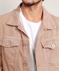 Jaqueta-de-Sarja-Masculina-com-Bolsos-e-Recortes-Bege-9966129-Bege_6