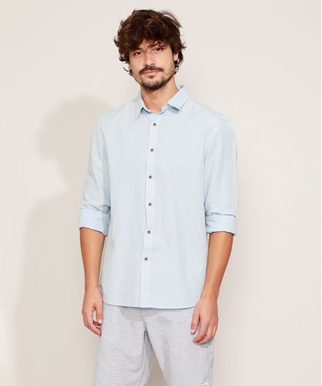 Camisa-Masculina-com-Linho-Manga-Longa-Azul-Claro-9947363-Azul_Claro_1