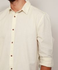 Camisa-Masculina-com-Linho-Manga-Longa-Bege-9947364-Bege_4