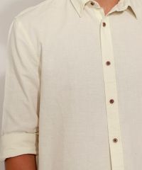 Camisa-Masculina-com-Linho-Manga-Longa-Bege-9947364-Bege_5