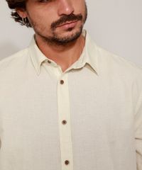 Camisa-Masculina-com-Linho-Manga-Longa-Bege-9947364-Bege_6