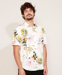Camisa-Masculina-Estampada-Floral-Manga-Curta-Branco-9947508-Branco_1