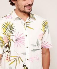 Camisa-Masculina-Estampada-Floral-Manga-Curta-Branco-9947508-Branco_4
