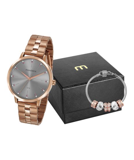 Kit-de-Relogio-Analogico-Mondaine-Feminino---Pulseira---53659LPMVRE3K3-Rose-9977898-Rose_1