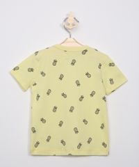 Camiseta-Infantil-Tal-Pai-Tal-Filho-Estampada-de-Abacaxi-com-Bolso-Manga-Curta-Amarela-9965797-Amarelo_2