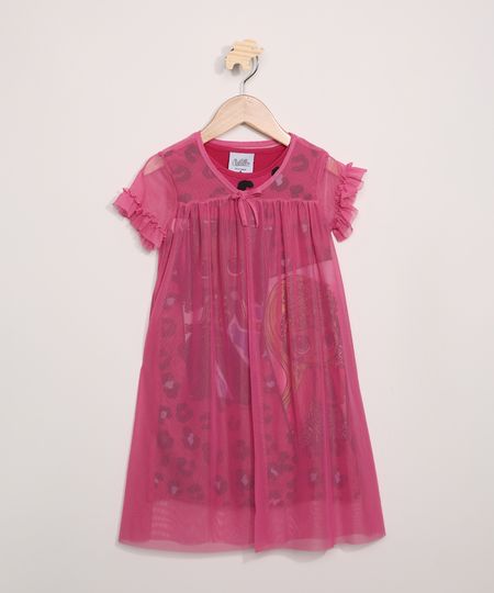 Camisola-de-Tule-Infantil-LOL-OMG-Remix-Animal-Print-Onca-com-Babado-na-Manga-Rosa-Escuro-9968498-Rosa_Escuro_1