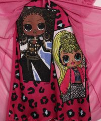 Camisola-de-Tule-Infantil-LOL-OMG-Remix-Animal-Print-Onca-com-Babado-na-Manga-Rosa-Escuro-9968498-Rosa_Escuro_2
