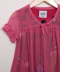 Camisola-de-Tule-Infantil-LOL-OMG-Remix-Animal-Print-Onca-com-Babado-na-Manga-Rosa-Escuro-9968498-Rosa_Escuro_4