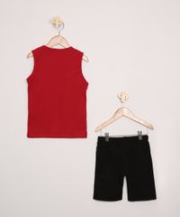 Conjunto-Infantil-The-Flash-de-Regata-Vermelha---Bermuda-de-Moletom-Preta-9974755-Preto_3