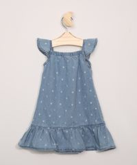 Vestido-Jeans-Infantil-Estampado-Poa-com-Babados-Sem-Manga-Azul-Claro-9963462-Azul_Claro_2