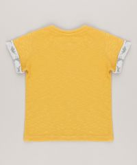 Camiseta-Flame-com-Bolso-Estampado-de--Dinossauros--Amarela-9036816-Amarelo_2