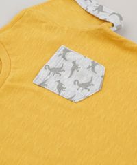 Camiseta-Flame-com-Bolso-Estampado-de--Dinossauros--Amarela-9036816-Amarelo_4
