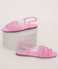 Rasteirinha-Feminina-Oneself-com-Tiras-Rosa-9979046-Rosa_1