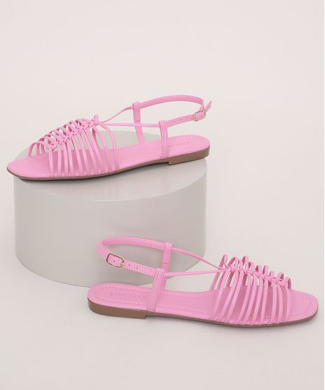 Rasteirinha-Feminina-Oneself-com-Tiras-Rosa-9979046-Rosa_1