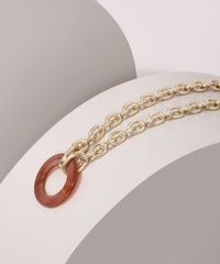 Colar-Feminino-com-Corrente-Grossa-e-Pingente-de-Argola-Dourado-9975267-Dourado_1